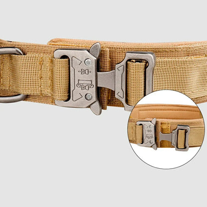 Tactical Nylon Dog Collar with Metal Buckle for Training