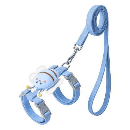 Bee-Themed Cat Harness & Leash Set - Adjustable & Comfortable
