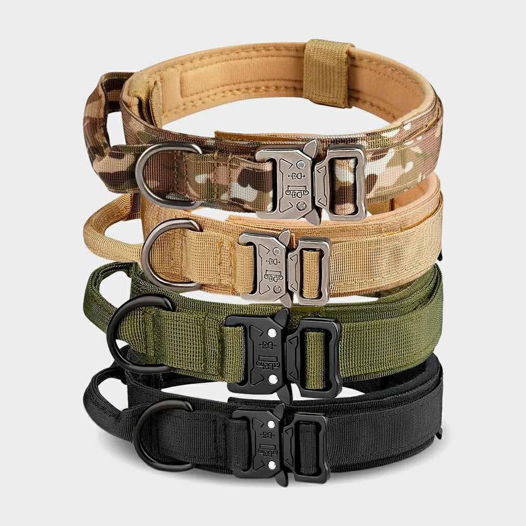 Tactical Nylon Dog Collar with Metal Buckle for Training
