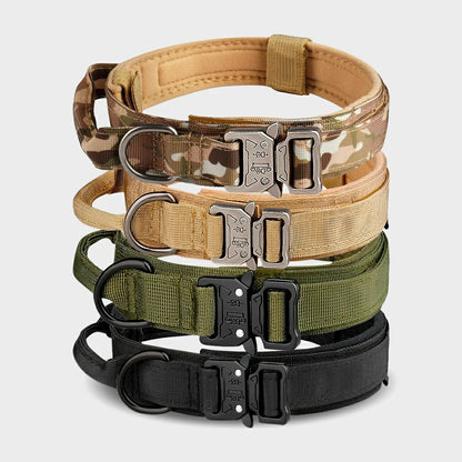 Tactical Nylon Dog Collar with Metal Buckle for Training