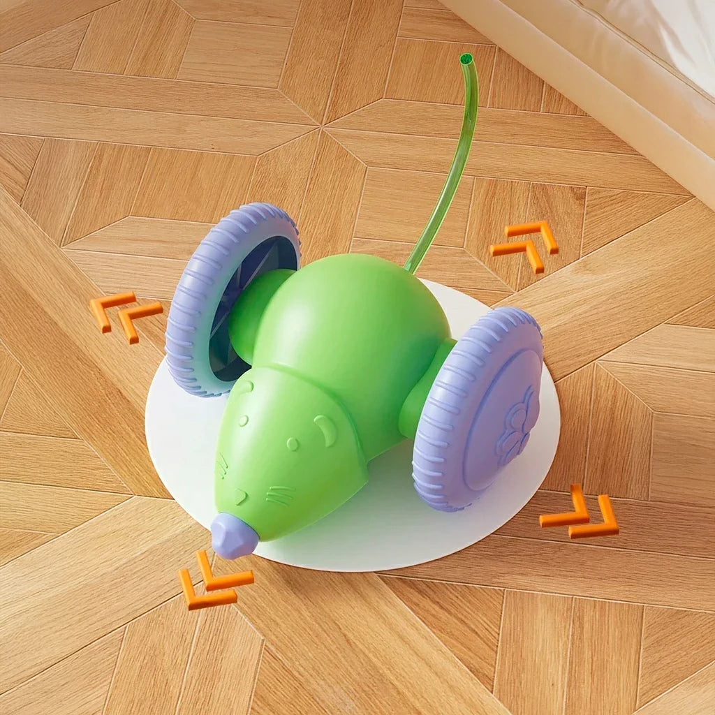 Interactive Rechargeable Cat Toy with Obstacle Avoidance