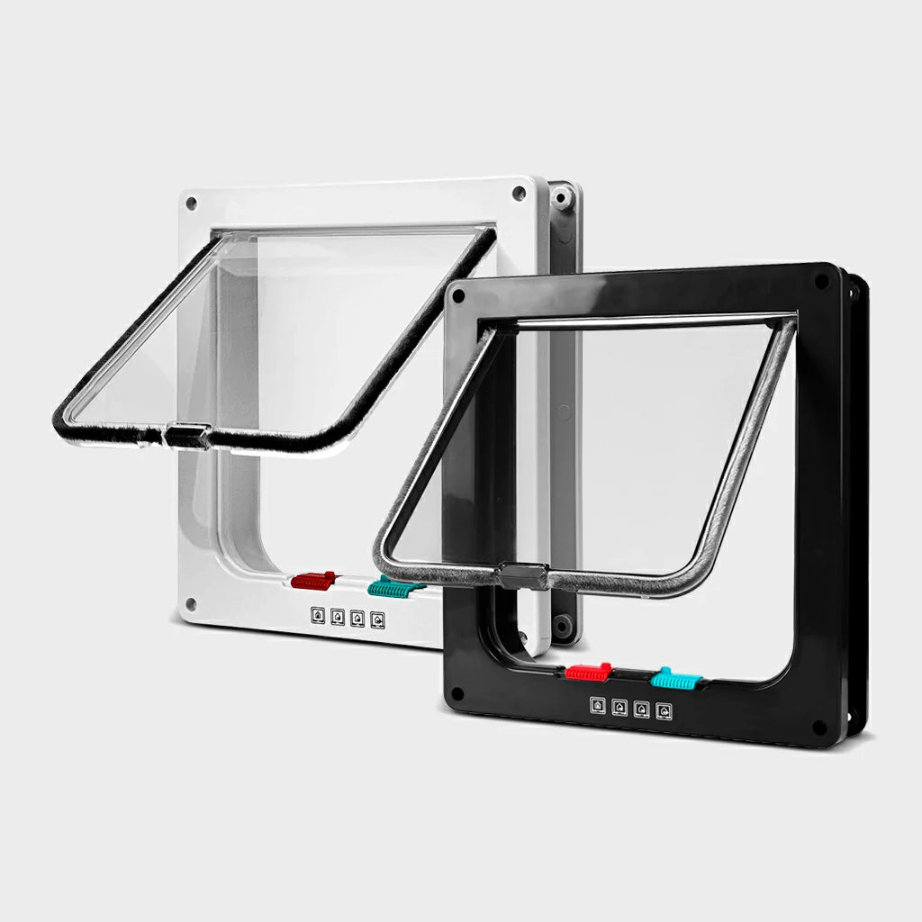 Magnetic Cat Door with 4-Way Lock for Safe Pet Access