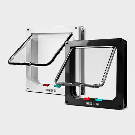 Magnetic Cat Door with 4-Way Lock for Safe Pet Access