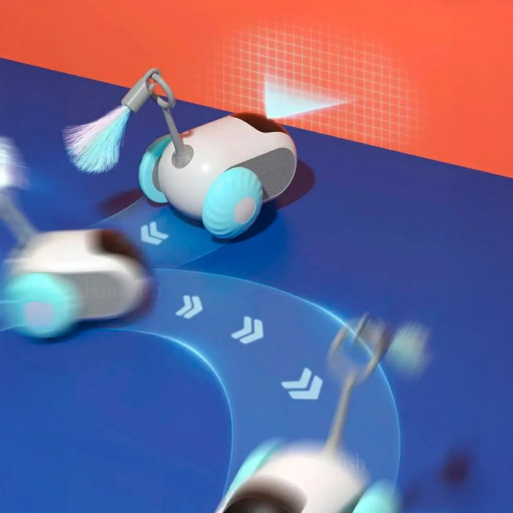 Interactive Smart Cat Toy Car with Remote Control