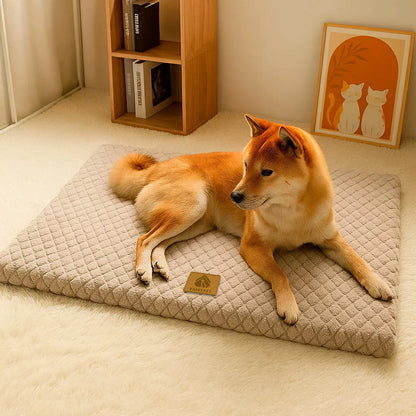 Orthopedic 3D Foam Dog Bed with Washable Faux Fur Cover