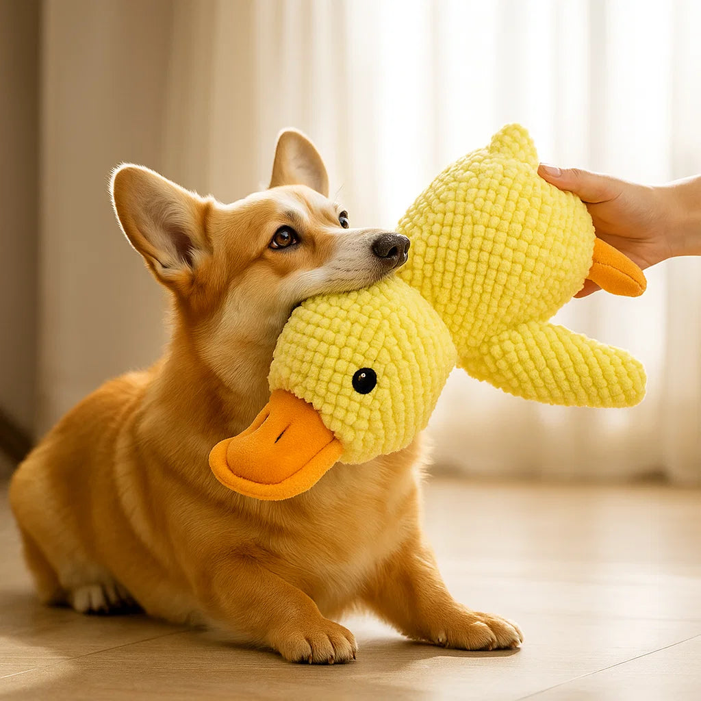 Plush Duck Toy for Dogs - Interactive Squeaky Fun