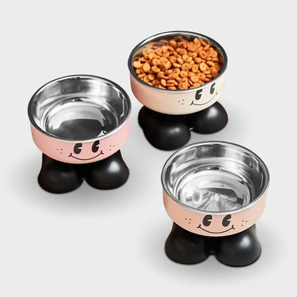 Stylish Elevated Pet Bowl - No Spill Design