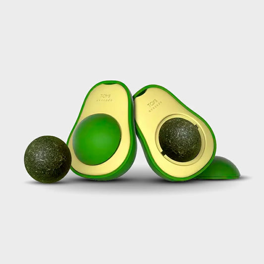 Rotating Avocado Catnip Toy for Cats - Teeth Cleaning Fun