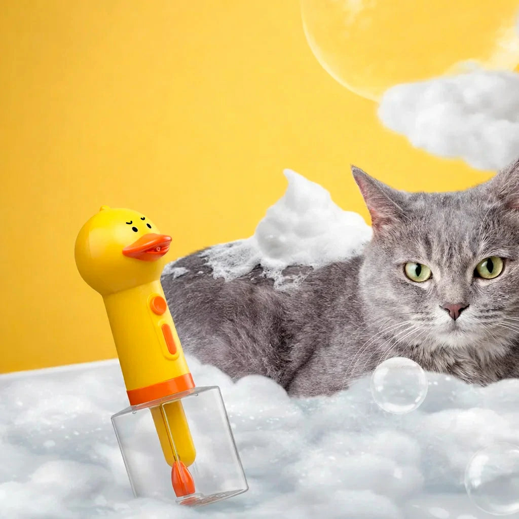 Automatic Pet Bathing Foam Dispenser - USB Rechargeable