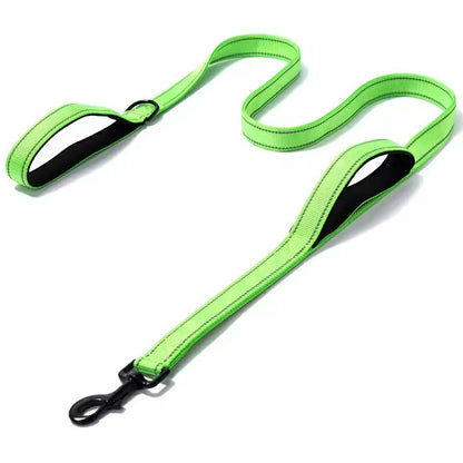 Double Handle Reflective Dog Leash for Night Safety