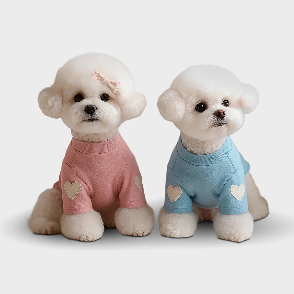 Cozy Heart Pet Hoodie - Warm Winter Dog Clothes