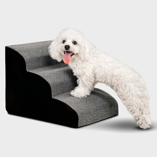 Luxury Memory Foam Pet Stairs - Non-Slip & Washable