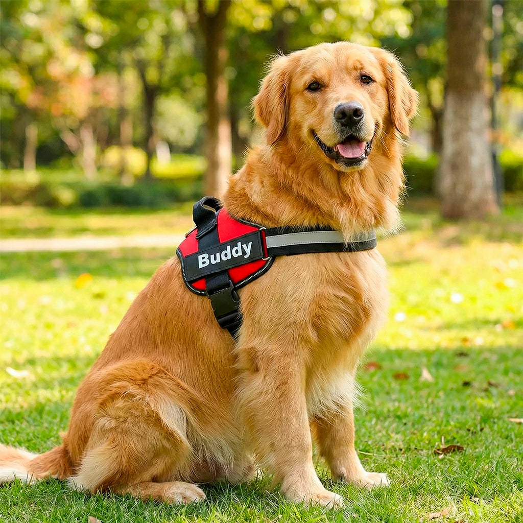 Customizable No Pull Reflective Dog Harness