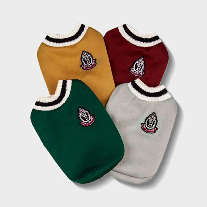 Cozy V-Neck Knit Sweater for Small Pets