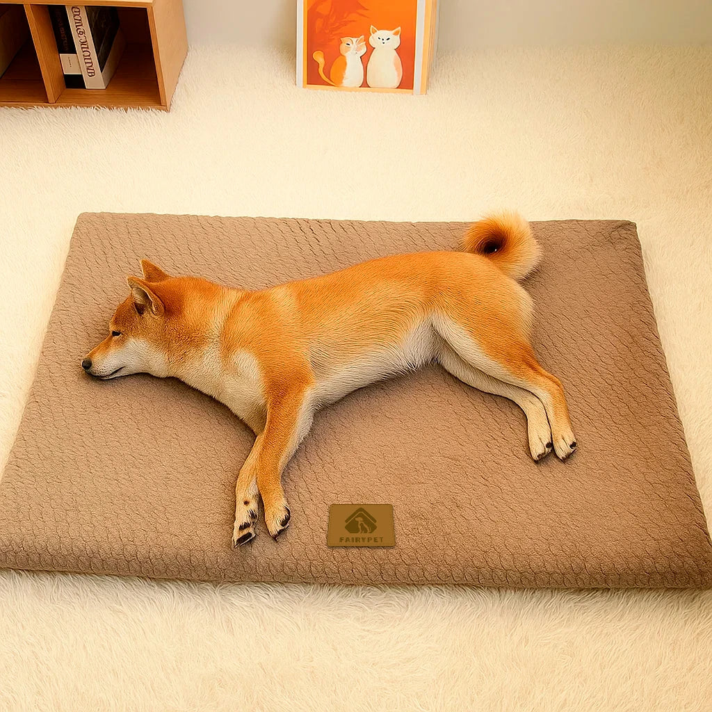 Orthopedic 3D Foam Dog Bed with Washable Faux Fur Cover