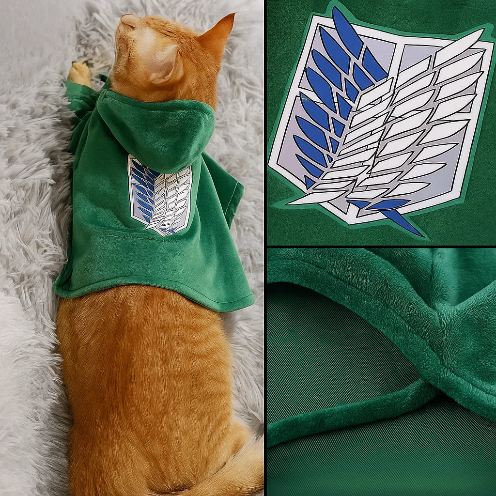 Pet Titan Cloak – Attack on Titan Survey Corps Cosplay Cape for Pets