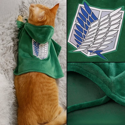 Pet Titan Cloak – Attack on Titan Survey Corps Cosplay Cape for Pets