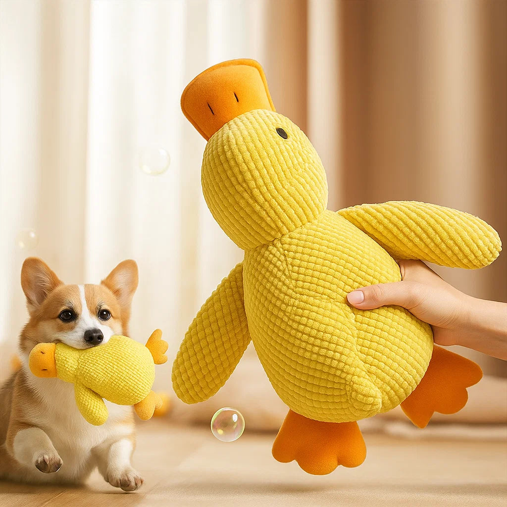 Plush Duck Toy for Dogs - Interactive Squeaky Fun