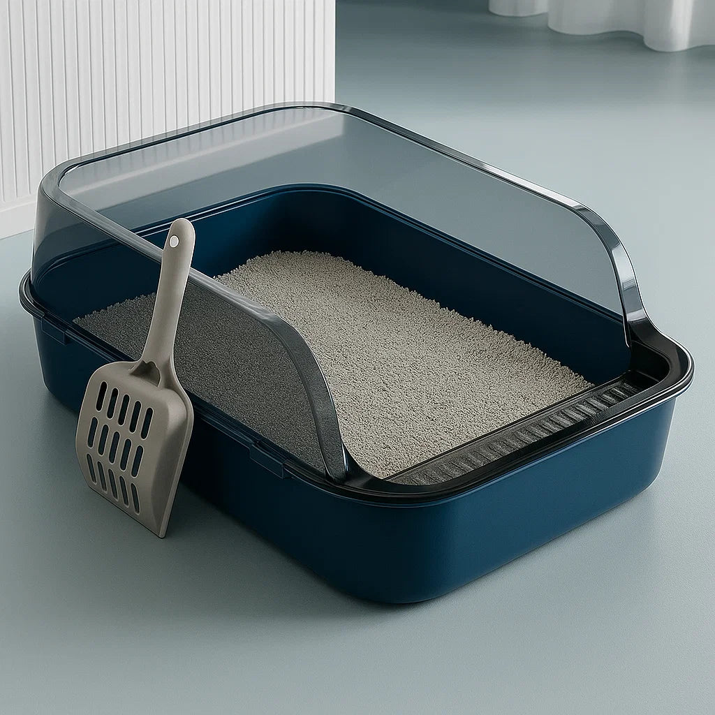 Ultimate Kitty Comfort: Semi-Enclosed Cat Litter Box