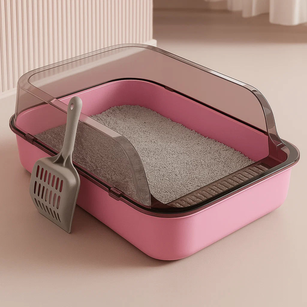 Ultimate Kitty Comfort: Semi-Enclosed Cat Litter Box