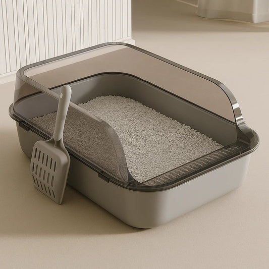 Ultimate Kitty Comfort: Semi-Enclosed Cat Litter Box