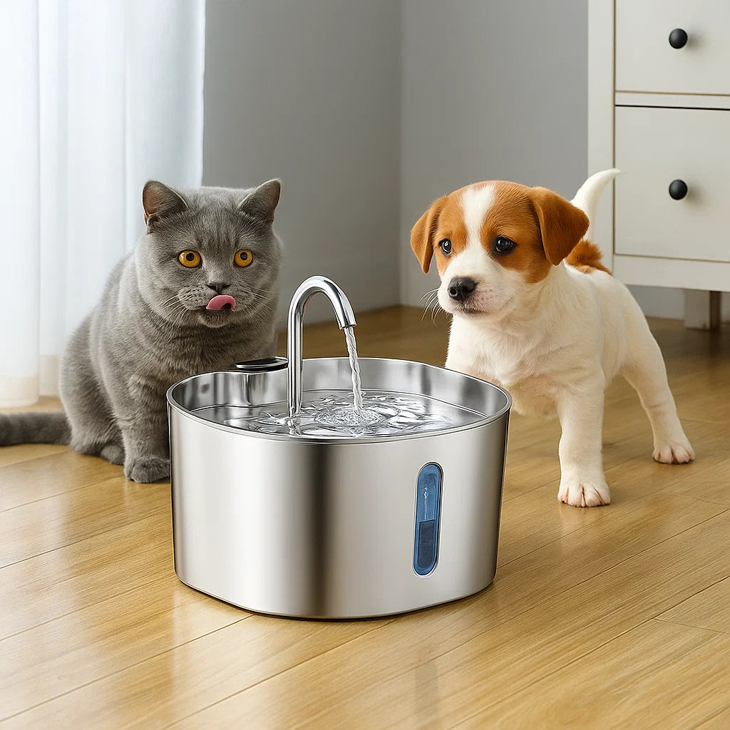Automatic Pet Water Fountain - Stainless Steel