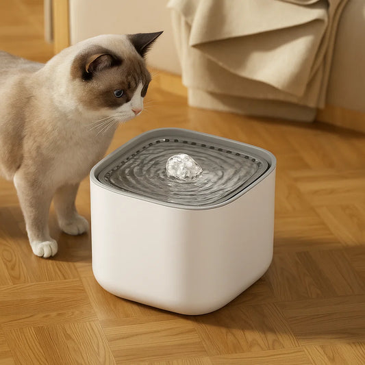 Silent Cat Water Fountain with Large Capacity & USB Power