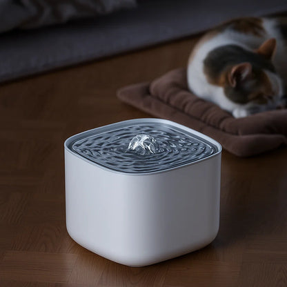 Silent Cat Water Fountain with Large Capacity & USB Power