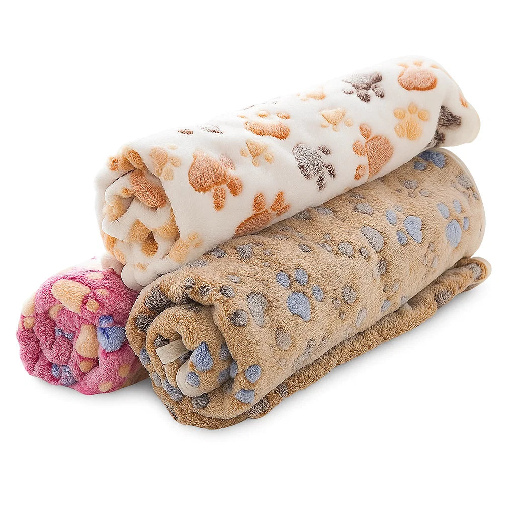 Soft Fluffy Pet Blanket with Cute Cartoon Patterns