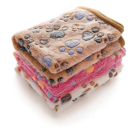 Soft Fluffy Pet Blanket with Cute Cartoon Patterns