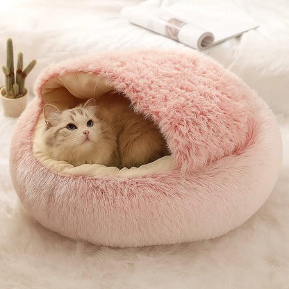 Cozy Plush Pet Bed for Cats and Small Dogs