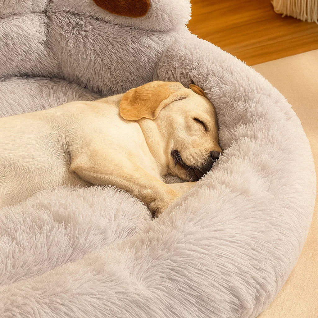 Luxurious Fluffy Dog Bed - Cozy Comfort for Pets