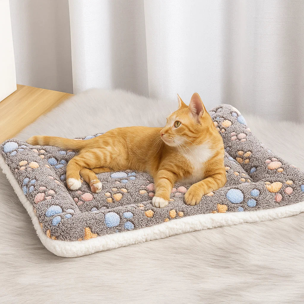 Cozy Double-Sided Pet Mat for Cats and Small Dogs