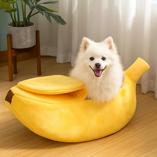 Cozy Banana Cat Bed - Warm & Cute Pet House