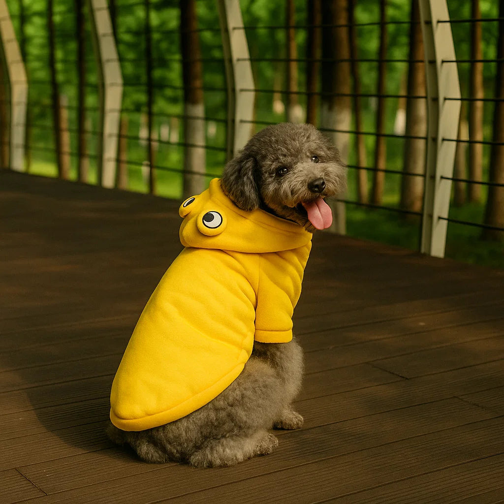 Adorable Frog Pet Hoodie for Small & Medium Dogs - Cozy & Fun