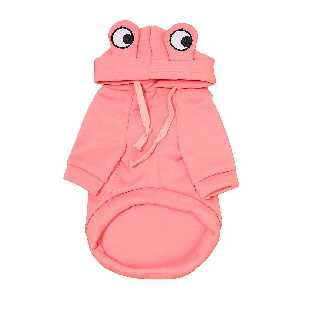 Adorable Frog Pet Hoodie for Small & Medium Dogs - Cozy & Fun