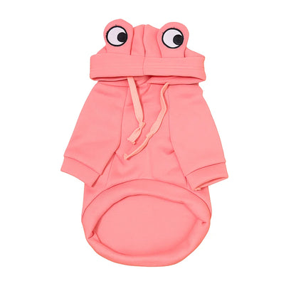 Adorable Frog Pet Hoodie for Small & Medium Dogs - Cozy & Fun