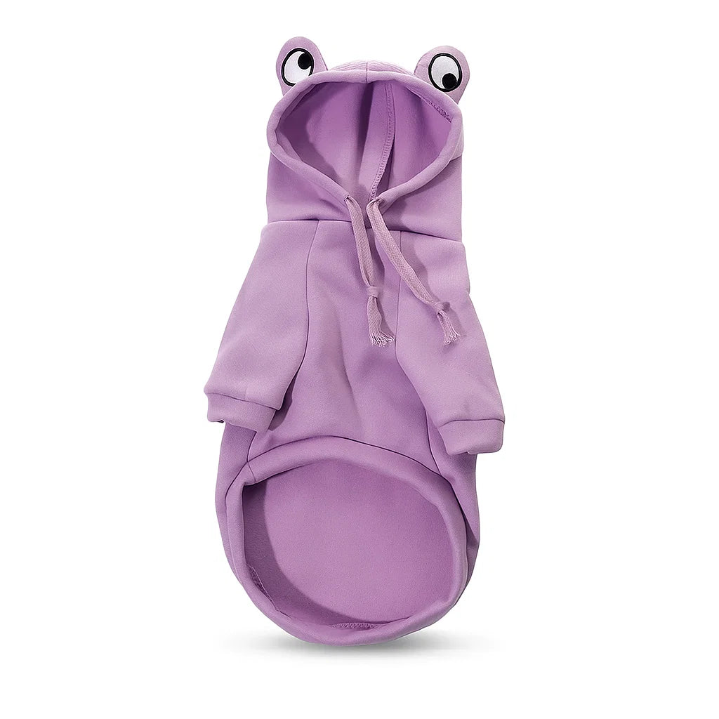 Adorable Frog Pet Hoodie for Small & Medium Dogs - Cozy & Fun