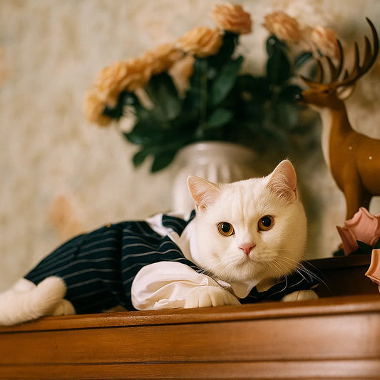 Elegant Dog Tuxedo with Bow Tie for Special Occasions