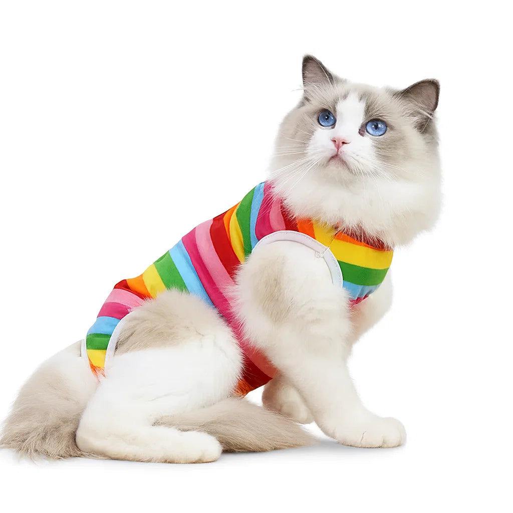 Breathable Anti-Licking Pet Surgery Suit for Cats & Small Dogs