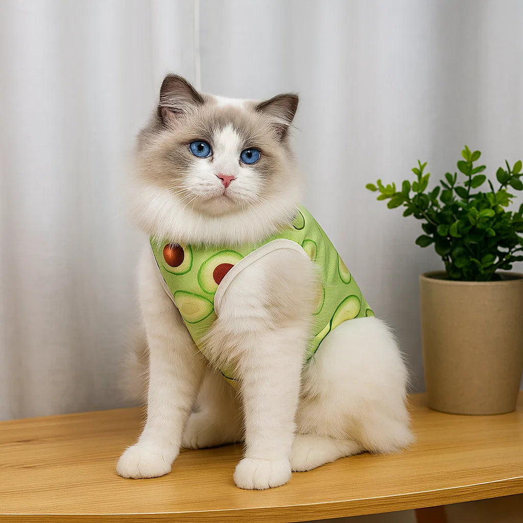 Breathable Anti-Licking Pet Surgery Suit for Cats & Small Dogs