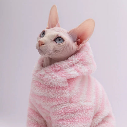 Fluffy Winter Jacket for Sphynx Cats - Ultimate Warmth
