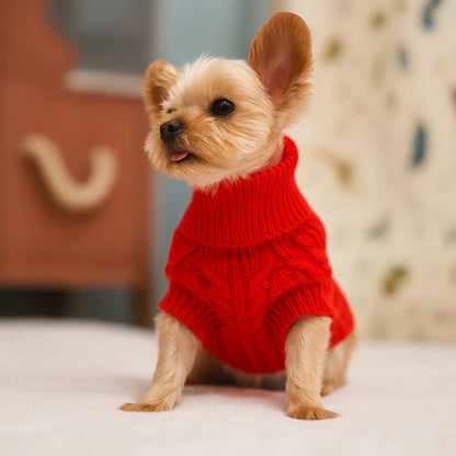 Cozy Knitted Dog Sweater for Small to Medium Breeds