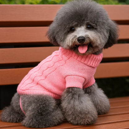 Cozy Knitted Dog Sweater for Small to Medium Breeds