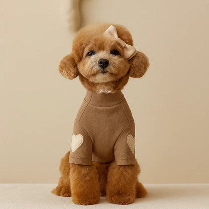 Cozy Heart Pet Hoodie - Warm Winter Dog Clothes