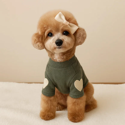 Cozy Heart Pet Hoodie - Warm Winter Dog Clothes