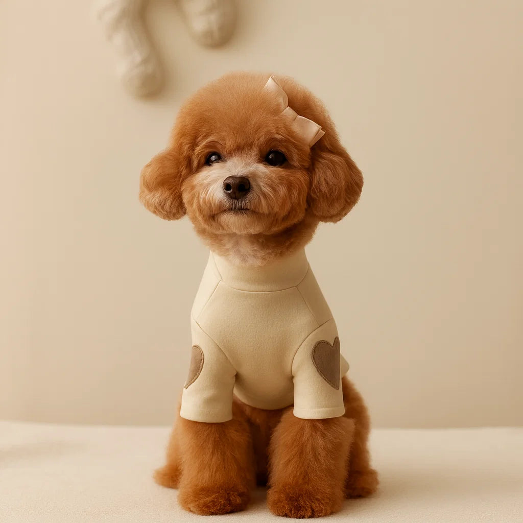 Cozy Heart Pet Hoodie - Warm Winter Dog Clothes