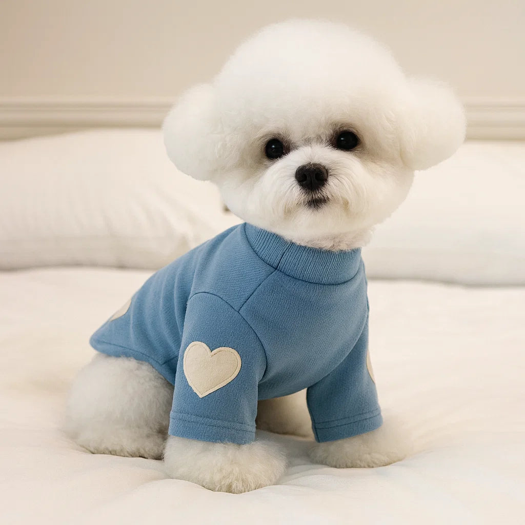 Cozy Heart Pet Hoodie - Warm Winter Dog Clothes