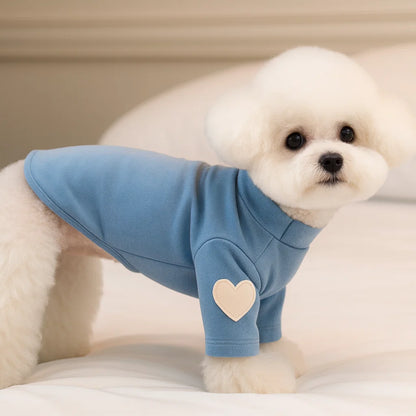 Cozy Heart Pet Hoodie - Warm Winter Dog Clothes