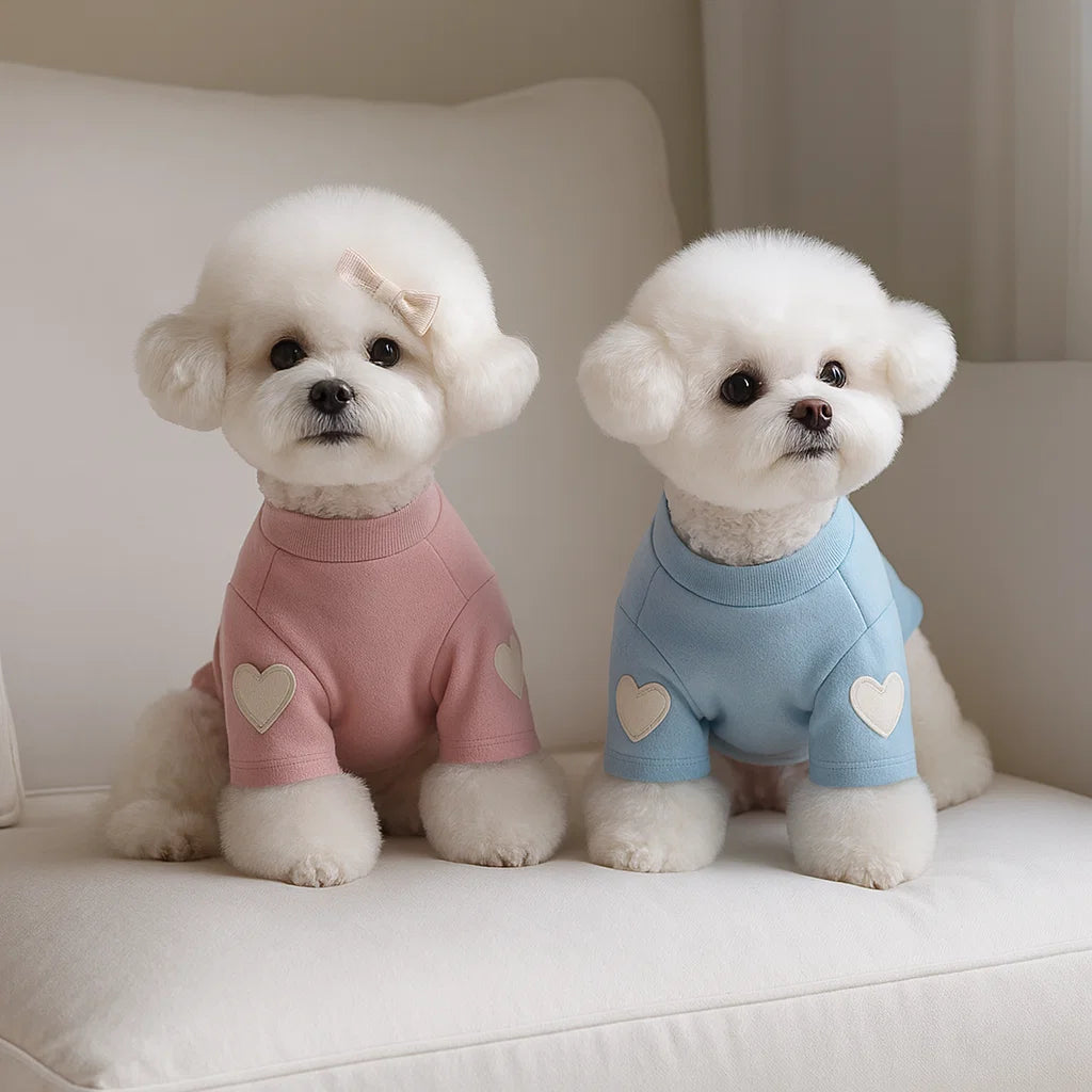 Cozy Heart Pet Hoodie - Warm Winter Dog Clothes